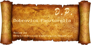 Dobrovics Pasztorella névjegykártya